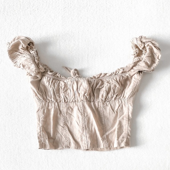 Princess Polly Eloise Crop Top (beige) - Picture 10 of 12